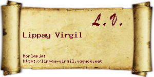 Lippay Virgil névjegykártya